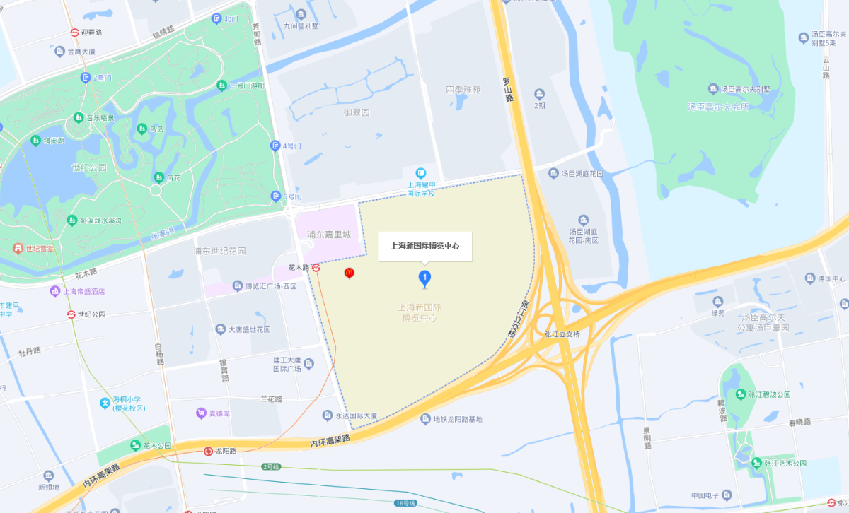 第十六屆世界制藥機械、包裝設備與材料中國展位置